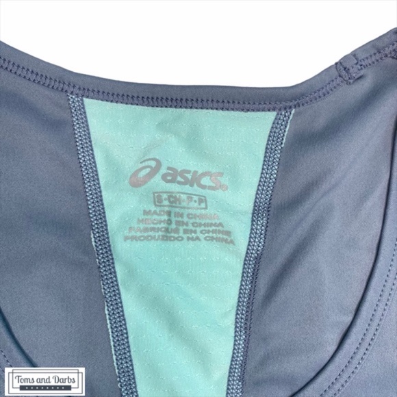 Asics Long Sleeve Running Shirt in Grey & Blue - Picture 5 of 5